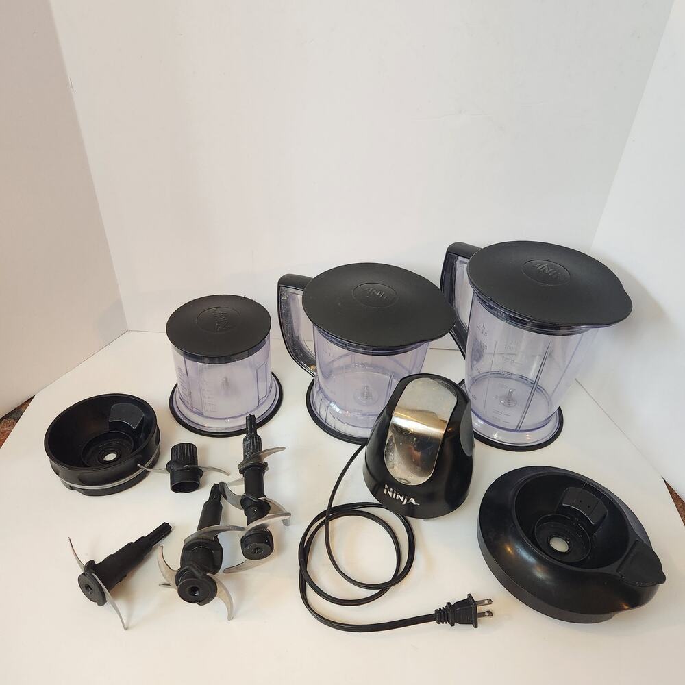 Ninja Master Prep Food Processor Blender Chopper Bowls Blades Lids Kitchen Set